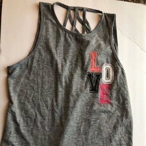 Gray Love tank top